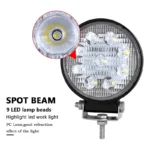 okrugli led far 6500k hladno belo jasan snop