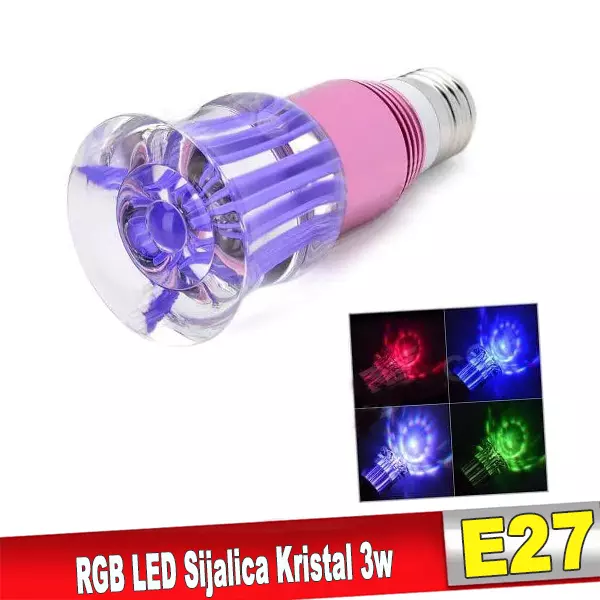 RGB LED Sijalica Kristal 3w