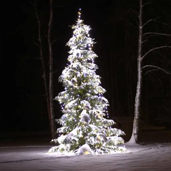 Spolja bele solarne lampice solarni pogon