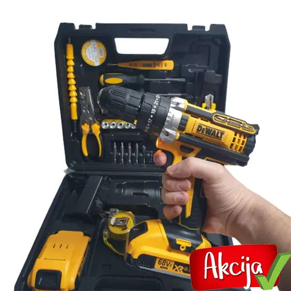 dewalt aku srafilica busilica cekic 68v sa priborom