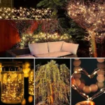 Fleksibilne žute lampice solarne 30m