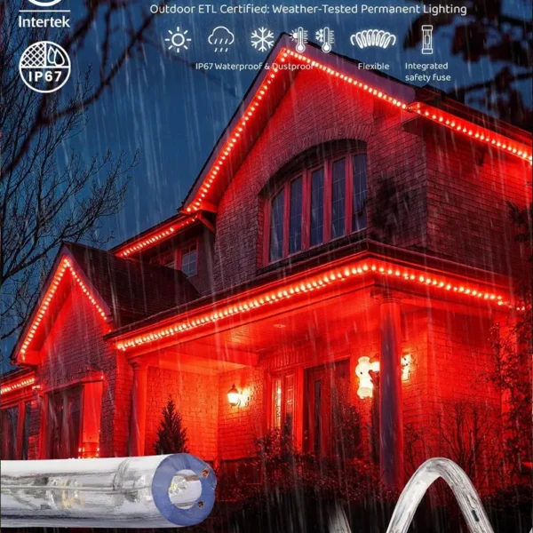 Dekorativno crveno solarno crevo LED rasveta