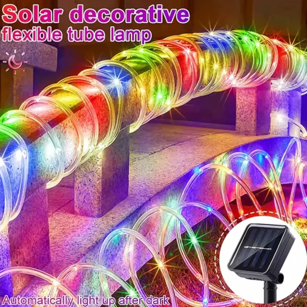 Fleksibilno solarno šareno crevo LED lampice