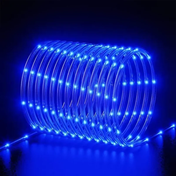 Plave LED sijalice u crevu 10m stvaraju moderan izgled i opuštajući ambijent