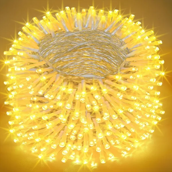 Sijalice novogodišnje kotur 200m žute pružaju toplo osvetljenje i stvaraju prazničnu atmosferu