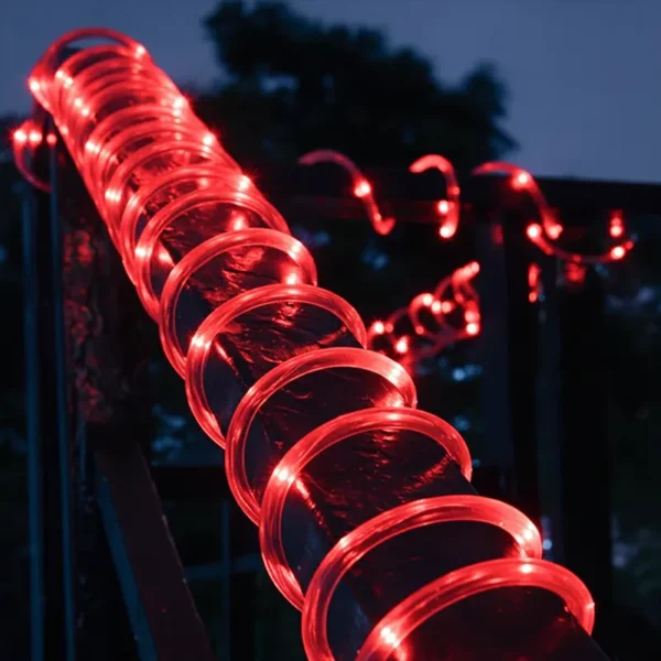 Solarne LED crveno crevo 10m rasveta