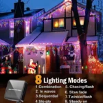 Spolja šarene solarne lampice 7m IP65