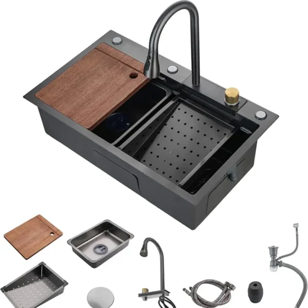 Prenosiva sudopera za kampovanje kompaktna sudopera 3 u 1 sklopiva posuda za pranje