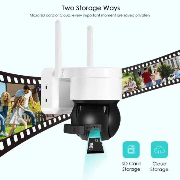 Rotirajuća kamera sa solarnim panelom solarna nadzorna kamera sa noćnim vidom u boji dvosmerni audio nadzorna kamera