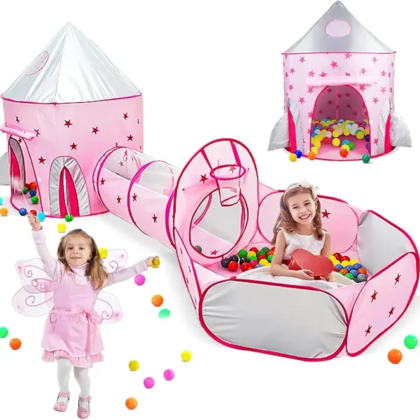 roze tunel sator 3u1 za decu