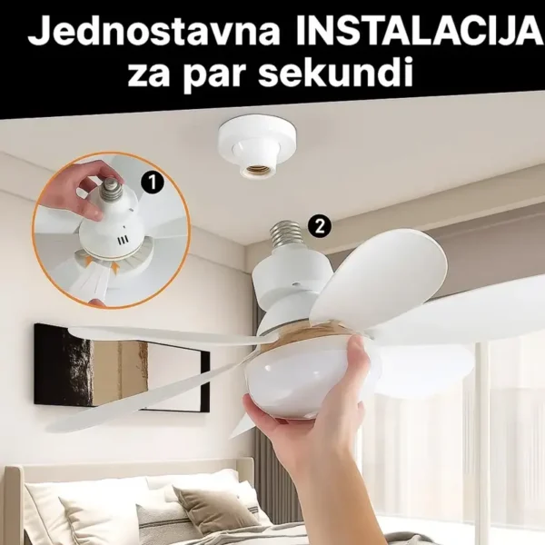 Led luster sa ventilatorom
