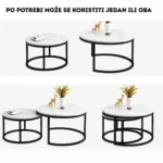 Stočići eliza sa imitacijom mermera