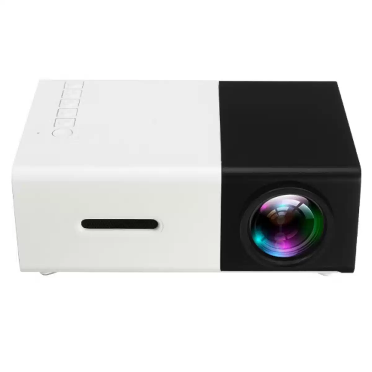 crni-projektor Mini prenosni LED projektor YG300 – crno-bela varijanta - Slika 1