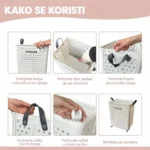 Korpa za ves sa tockicima