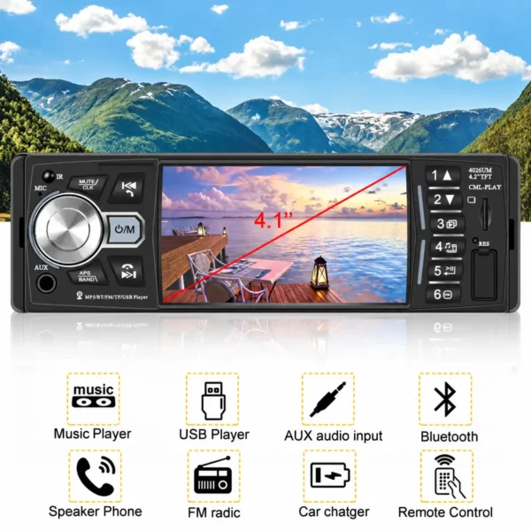 Mp5 1din auto radio